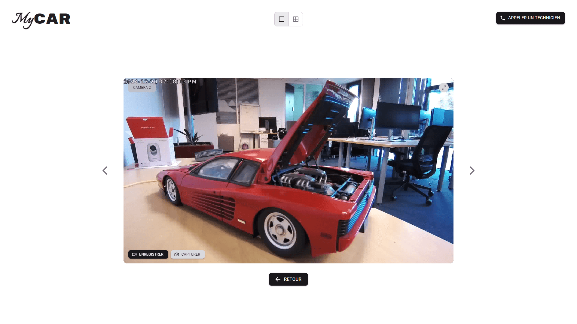 myCar - Single camera view
